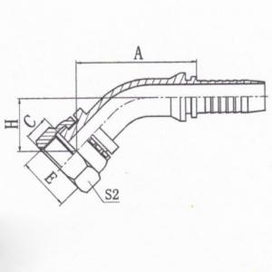 30°  Metric Female Flat Seat