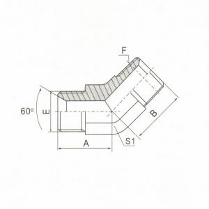 45°  Elbow BSP Male 60°  Seat/BSPT Male