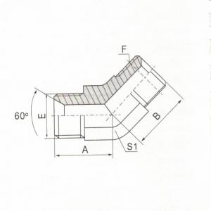 45°  Elbow BSP Male 60°  Seat/BSPT Male