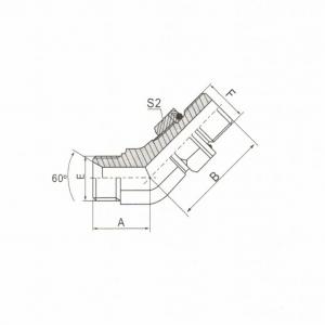 45°  Elbow BSP Male 60°  Seat/Metric Male L-Series ISO 6149-3