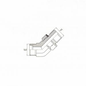 45°  Elbow BSP Thread Adjustable Stud Ends with O-Ring Sealing