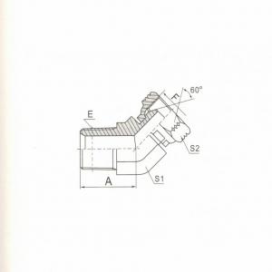 45° Elbow NPT Male/NPSM Female 60° Cone