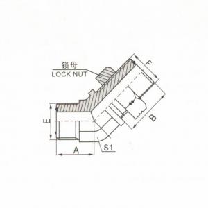 45°  Elbow ORFS Male O-Ring Bulkhead