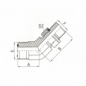 45°  Elbow ORFS Male O-Ring/BSP Male O-Ring