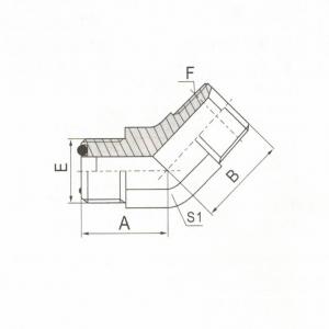 45° Elbow ORFS Male O-Ring/NPT Male