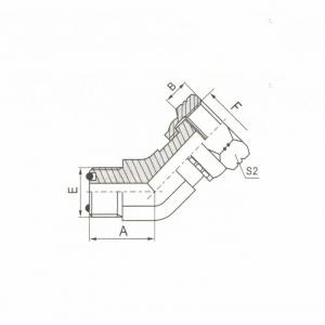 45°  Elbow ORFS Male O-Ring/ORFS Female 