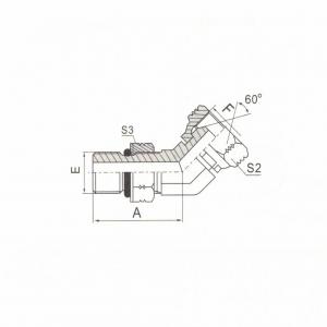 45°  Elbow SAE O-Ring Boss L-Series ISO 11926-3/NPSM Female 60°  Cone