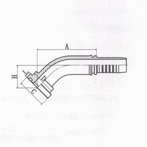 45°  SAE Flange 6000psi ISO 12151-3 SAE J516