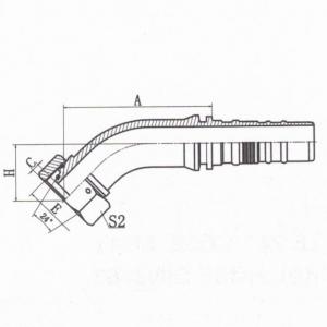 45°Metric Female 24°Cone H.T.with O-Ring DIN 3865(Crimp Type)