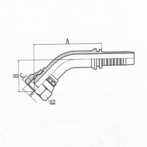 45°Metric Female Multiseat