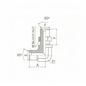 90°  Elbow BSP Male 60°  Seat Bulkhead