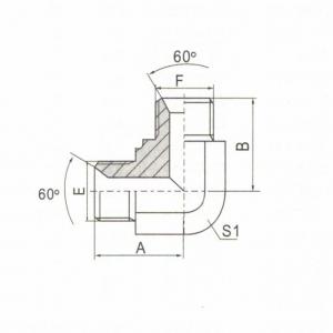 90°  Elbow BSP Male 60°  Seat