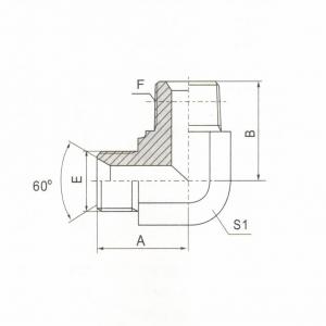 90°  Elbow BSP Male 60°  Seat/BSPT Male