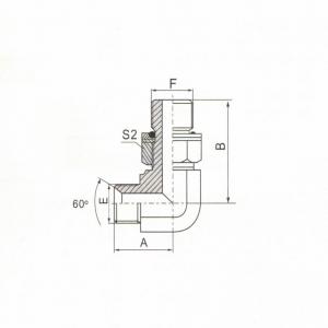 90°  Elbow BSP Male 60°  Seat/Metric Male L-Series ISO 6149-3