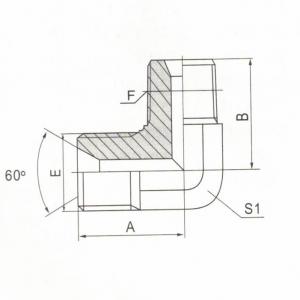 90° Elbow BSP Male 60° Seat/NPT Male