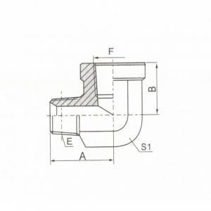 90° Elbow BSPT Male/BSPT Female