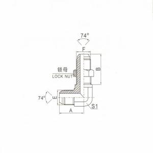 90° Elbow JIC Male 74° Cone Bulkhead