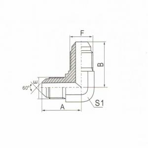 90°  Elbow JIC Male 74°  Cone