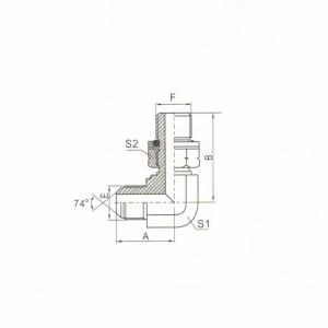 90° Elbow JIC Male 74° Cone/BSP Male O-Ring