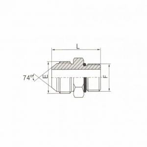 90° Elbow Metric Male 74° Cone/SAE O-Ring L-Series ISO 6149-3