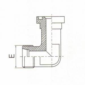 90°  Elbow Metric Male Bite Type/L-Series Flange ISO 6162-1