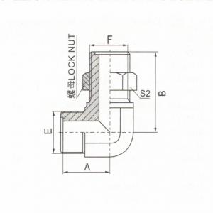 90°  Elbow Metric Male O-Ring Bulkhead