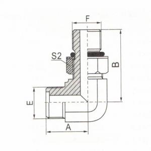 90°  Elbow Metric Male O-Ring/Metric Male Adjustable Stud End S-Series ISO 6149-2