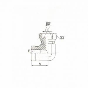 90°  Elbow NPT Female/NPSM Female 60° Cone