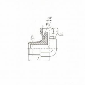 90° Elbow NPT Male/BSP Female 60° Cone