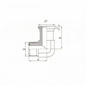 90°  Elbow ORFS Male O-Ring/L-Series Flange ISO 6162-1