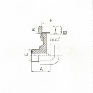 90° Elbow ORFS Male O-Ring/ORFS Female