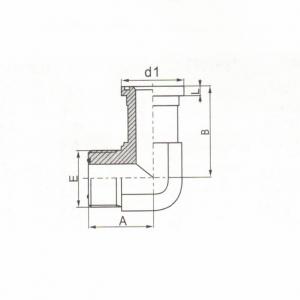 90°  Elbow ORFS Male O-Ring/S-Series Flange ISO 6162-2