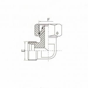 90°  Elbow Reducer Tube Adaptor with Swivel Nut