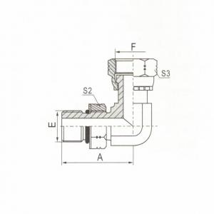 90°  Elbow SAE O-Ring Boss S-Series ISO 11926-2 Branch Tee