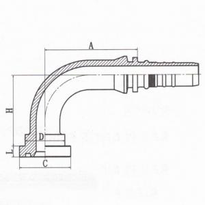 90°  SAE Flange 6000psi