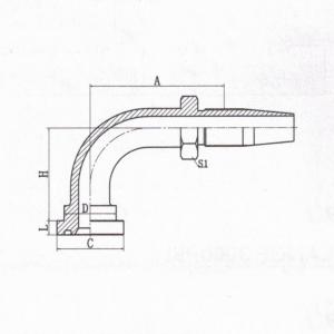 90°  SAE Flange 6000psi