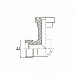 90°Elbow Metric Male Bite Type/L-Series Flange ISO 6162-2