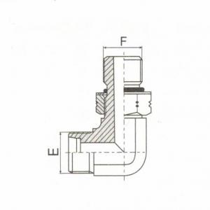 90°Elbow UN UNF Thread Adjustable Stud Ends with O-Ring Sealing ISO 11926