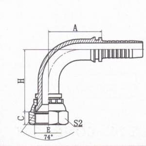 90°GB Metric Female 74°Cone Seat