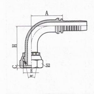 90°Metric Female 24°Cone O-Ring H.T.ISO12151.2 DIN 3865