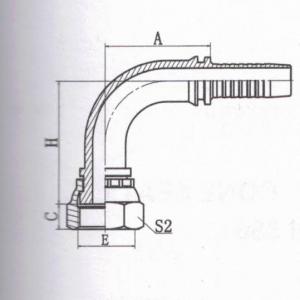 90°Metric Female Flat Seat