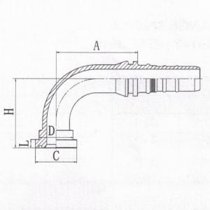 90°SAE Flange 3000psi