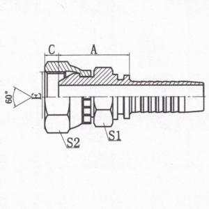 BSP Female 60°Cone Double Hexagon