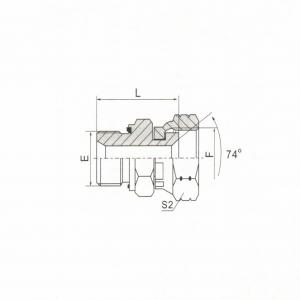 BSP Male Captive Seal/JIC Female 74° Seat