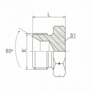 BSP Male Double Use for 60°  Seat or Bonded Seal Plug