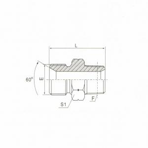 BSP Male Double Use for 60° Seat or Bonded Seal/BSPT Male 