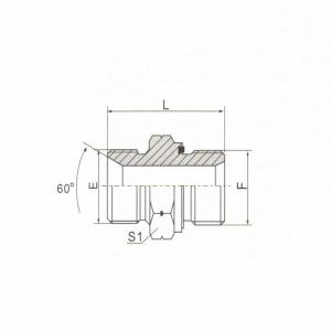 BSP Male Double Use for 60°  Seat or Bonded Seat/BSP Male Captive Seal