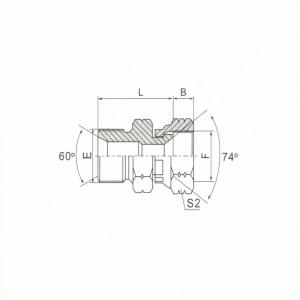 BSP Male Double Use for 60° Seat or Bonded Seat/JIC Female 74° Seat