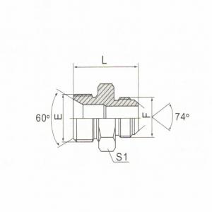 BSP Male Double Use for 60° Seat or Bonded Seat/JIC Male 74° Cone