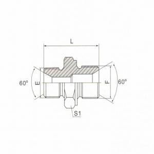 BSP Male Double Use for 60° Seat or Bonded Seat/Metric Male Double Use for 60° Seat or Bonded Seat